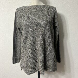 Madewell Womens Sweater With Leather Trim
